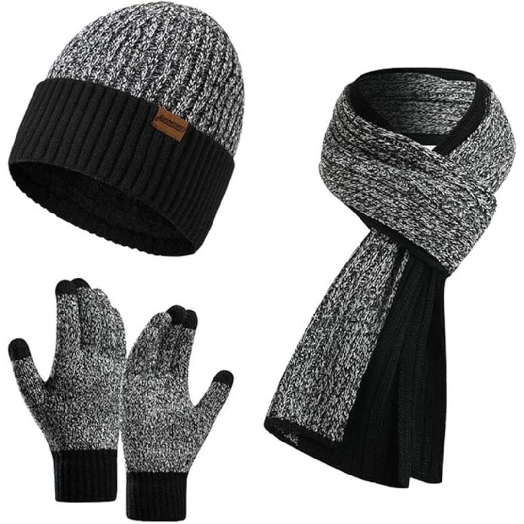 Winterset Heren met Muts, Sjaal en Touchscreen Handschoenen