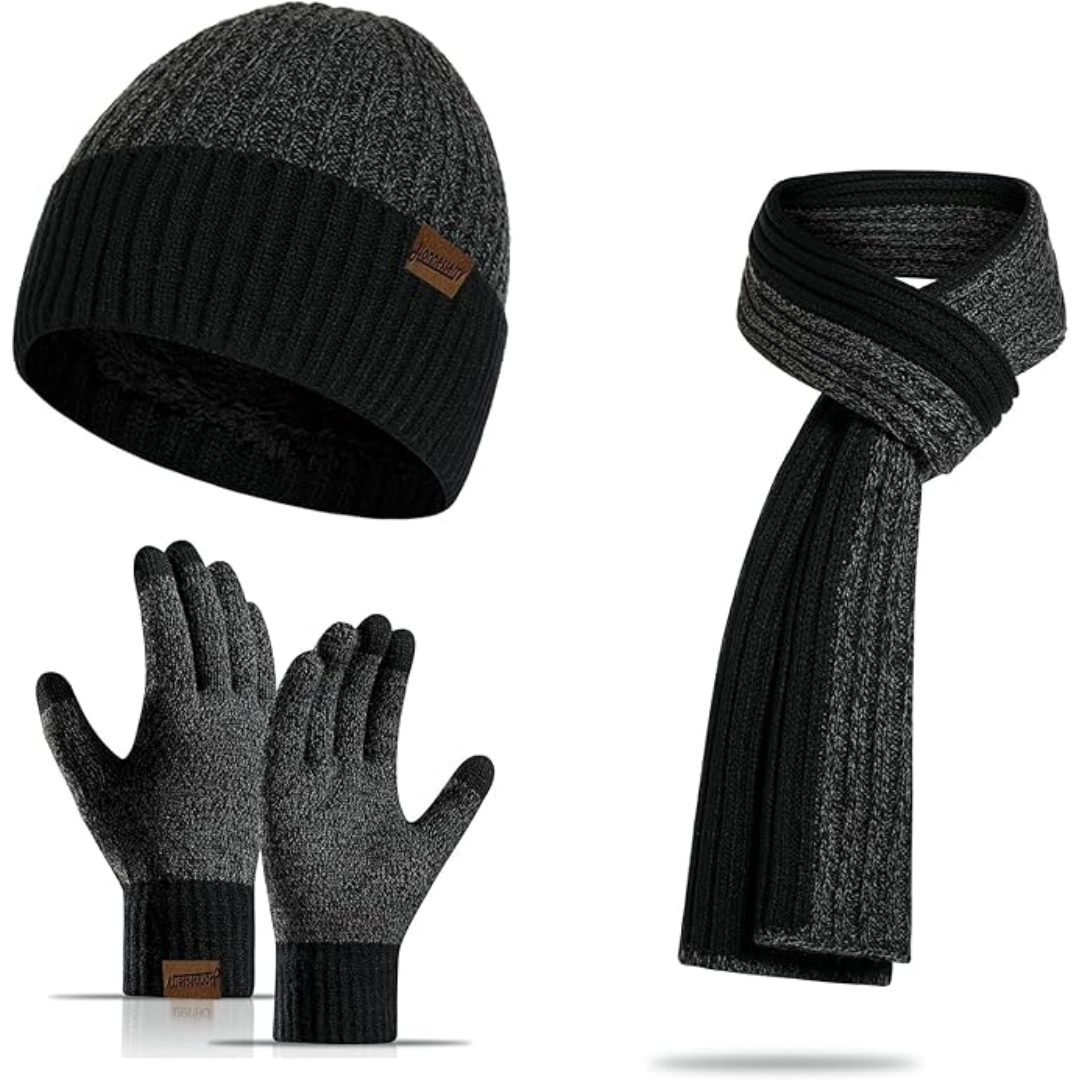 Winterset Heren met Muts, Sjaal en Touchscreen Handschoenen