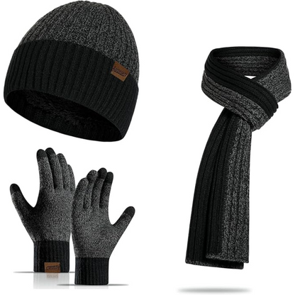 Winterset Heren met Muts, Sjaal en Touchscreen Handschoenen