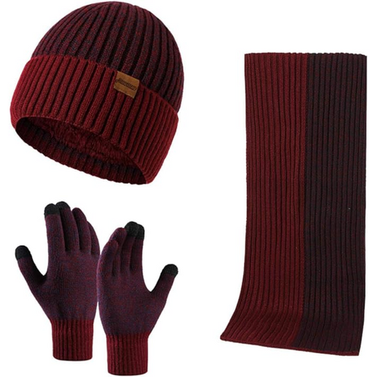 Winterset Heren met Muts, Sjaal en Touchscreen Handschoenen