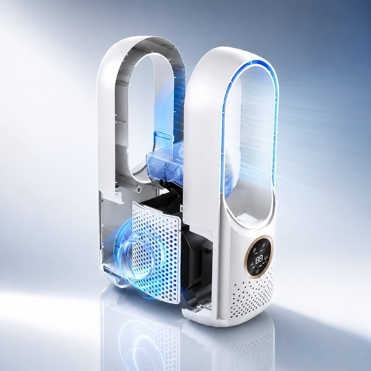 Airevo Fluisterkoel 3-in-1 Bladloze Mini Luchtkoeler Bureau