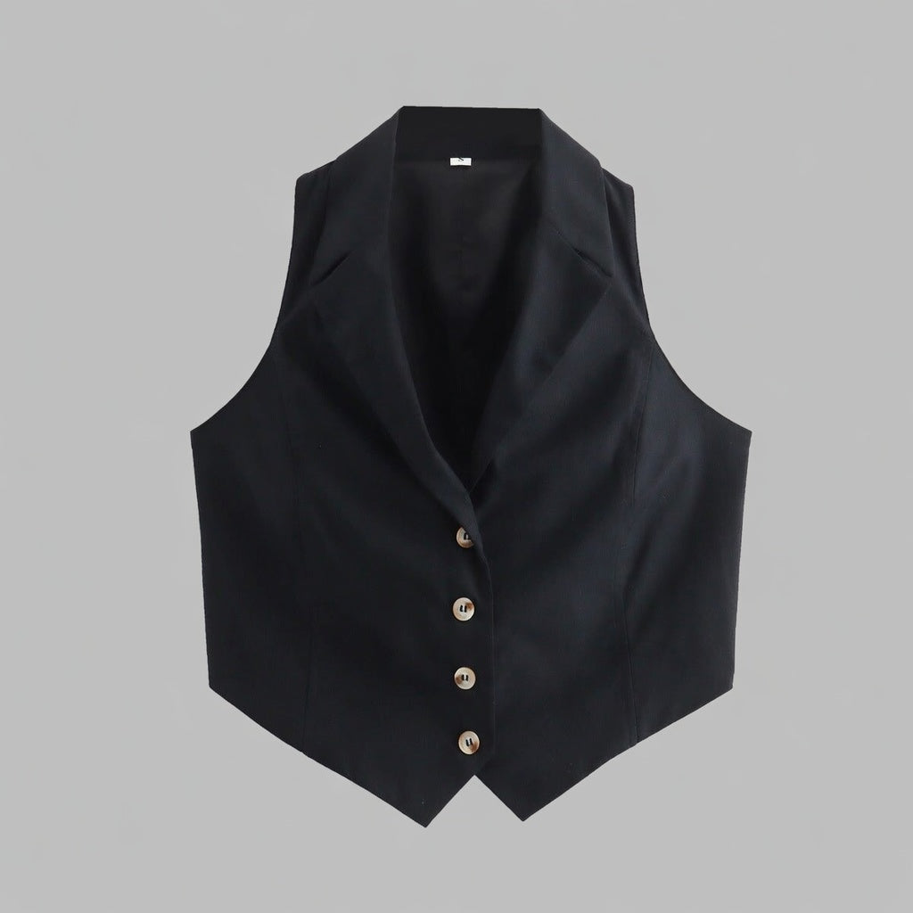 Veloria dames gilet met knoopsluiting elegant licht getailleerd