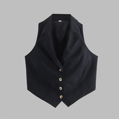 Veloria dames gilet met knoopsluiting elegant licht getailleerd