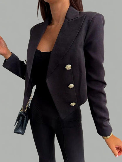 ChicForma Cropped Dames Blazer Getailleerd met Knoopsluiting