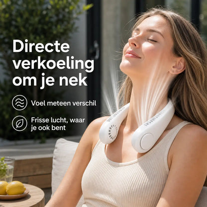 NekBries Draagbare Nekventilator Oplaadbaar USB 3 Snelheden Lichtgewicht