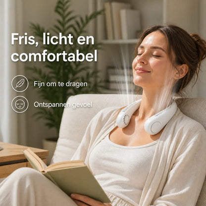 NekBries Draagbare Nekventilator Oplaadbaar USB 3 Snelheden Lichtgewicht
