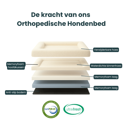 ZachtPoot Orthopedisch Hondenkussen met Memory Foam