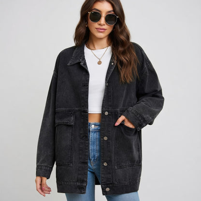 Nova Oversized Spijkerjas Dames – Denim Streetstyle Jas