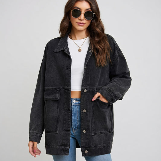 Nova Oversized Spijkerjas Dames – Denim Streetstyle Jas