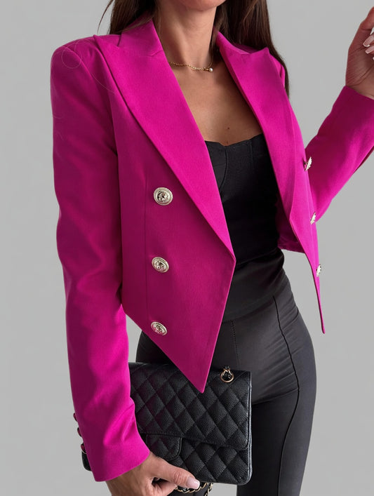 ChicForma Cropped Dames Blazer Getailleerd met Knoopsluiting