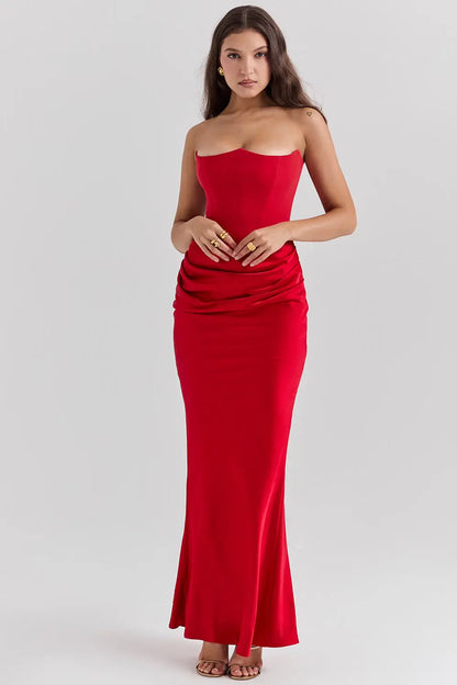 Nachtglans Korsetjurk Strapless Elegante Feestjurk Voor Dames