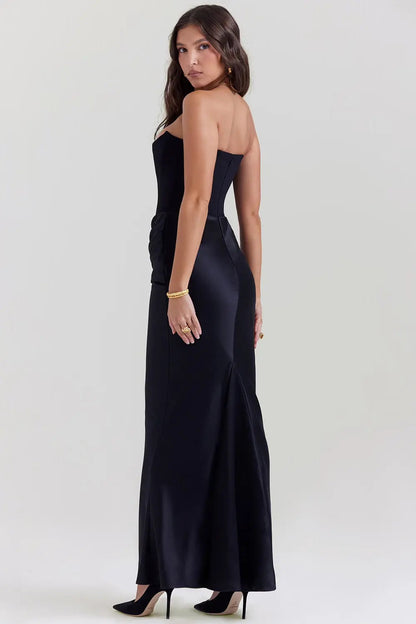 Nachtglans Korsetjurk Strapless Elegante Feestjurk Voor Dames