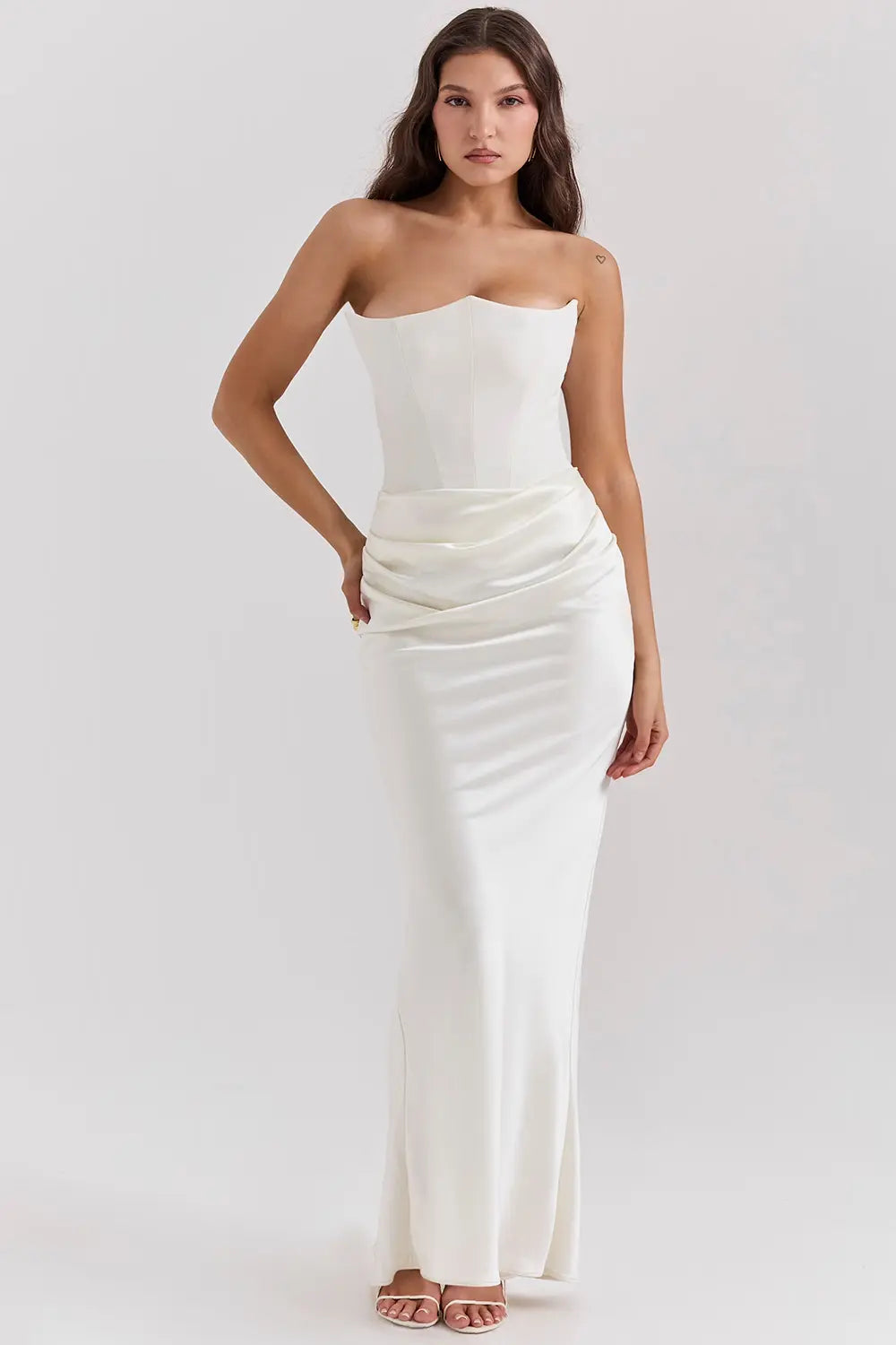 Nachtglans Korsetjurk Strapless Elegante Feestjurk Voor Dames