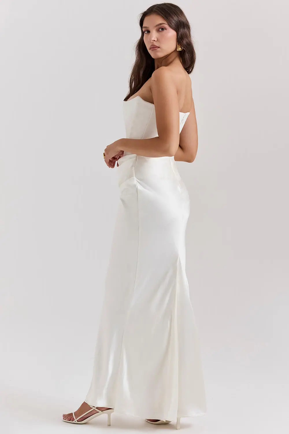 Nachtglans Korsetjurk Strapless Elegante Feestjurk Voor Dames