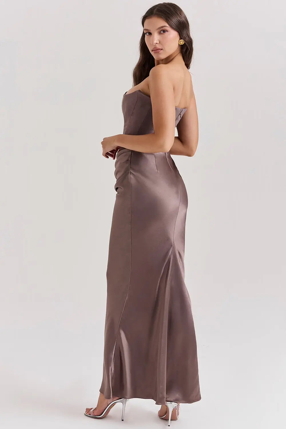 Nachtglans Korsetjurk Strapless Elegante Feestjurk Voor Dames