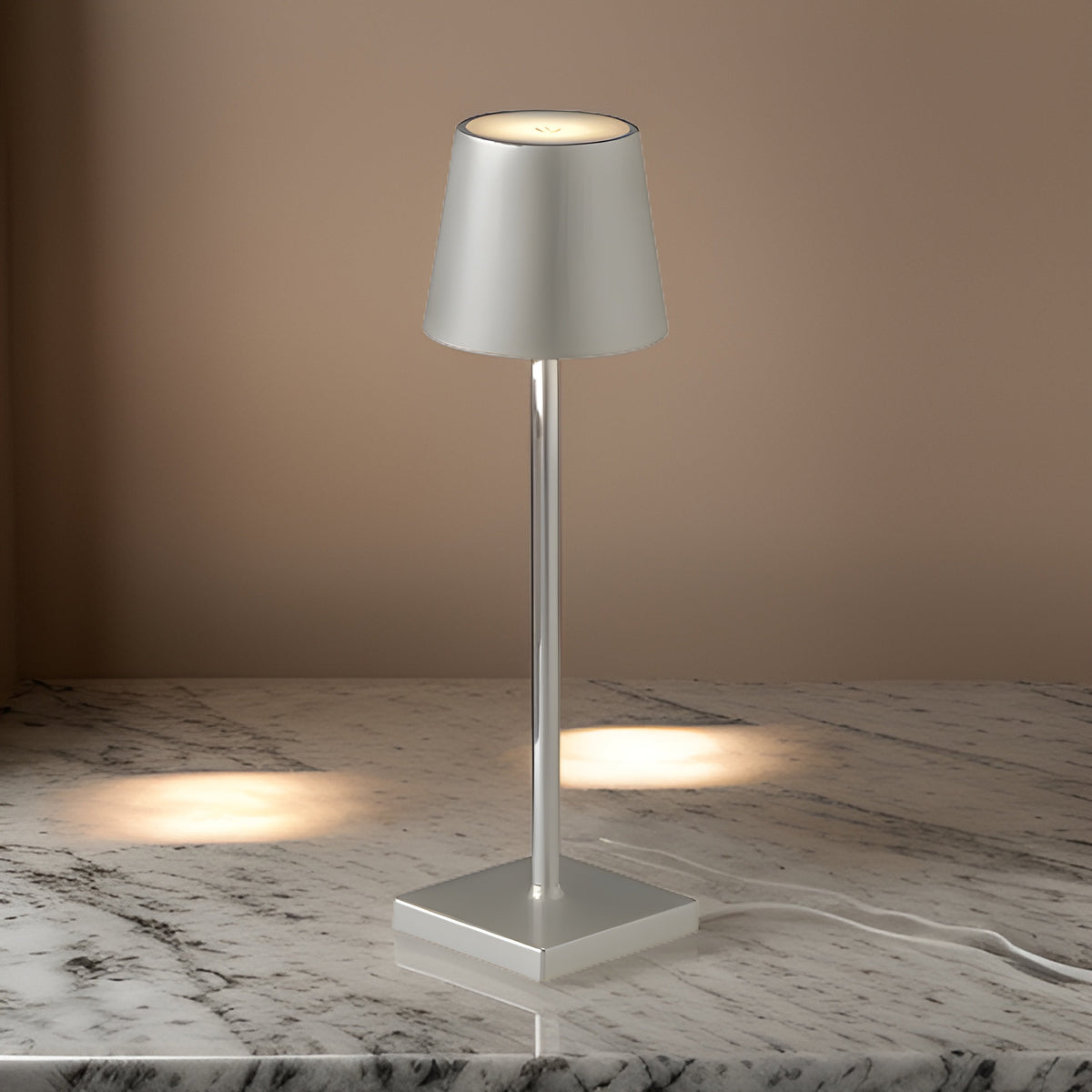 Draadglans – Draadloze LED tafellamp oplaadbaar, dimbaar, 38 cm