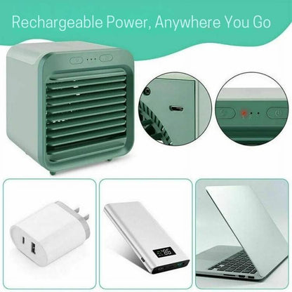KoelMist Mini Aircooler met Waterverdamping en LED Nachtlamp