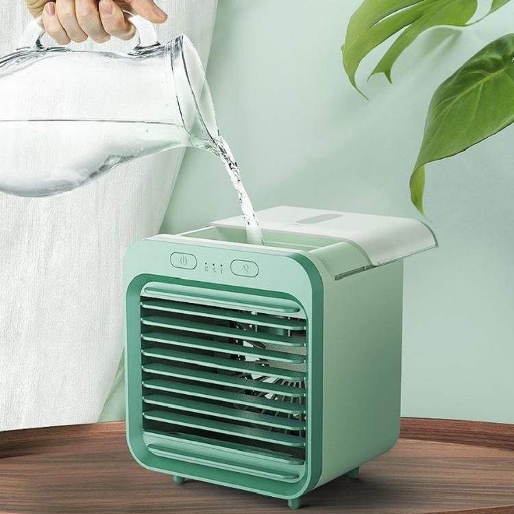 KoelMist Mini Aircooler met Waterverdamping en LED Nachtlamp