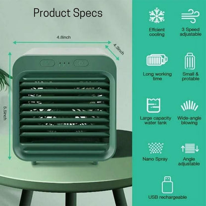 KoelMist Mini Aircooler met Waterverdamping en LED Nachtlamp