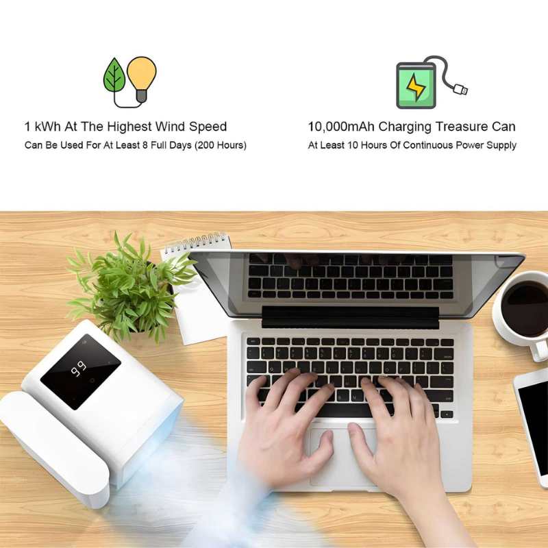 FrisseBries Compacte Mini Luchtkoeler met 99 Snelheden USB