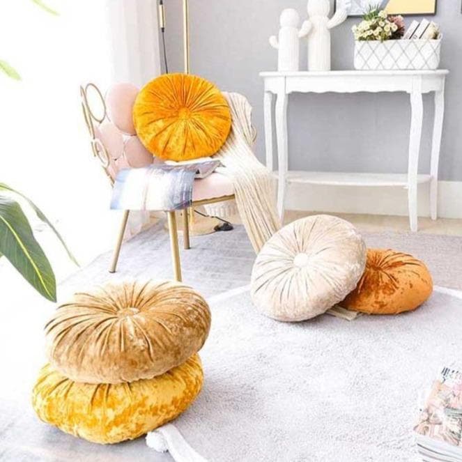 Ronde Sierkussen 38 cm met Elegante Textuur voor Woonkamer