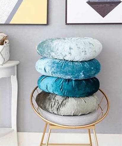 Ronde Sierkussen 38 cm met Elegante Textuur voor Woonkamer