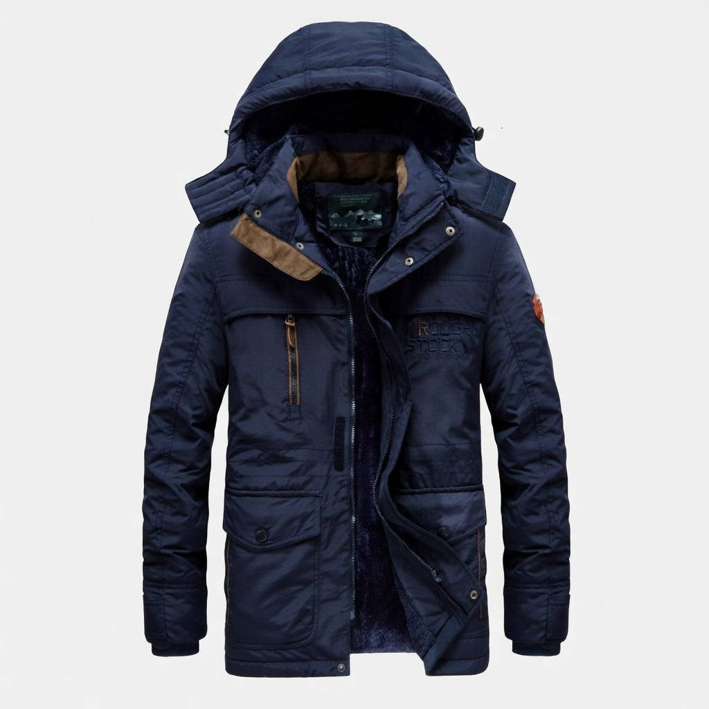 Heren Winterparka met Capuchon en Warme Voering