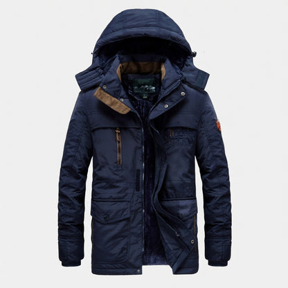 Heren Winterparka met Capuchon en Warme Voering