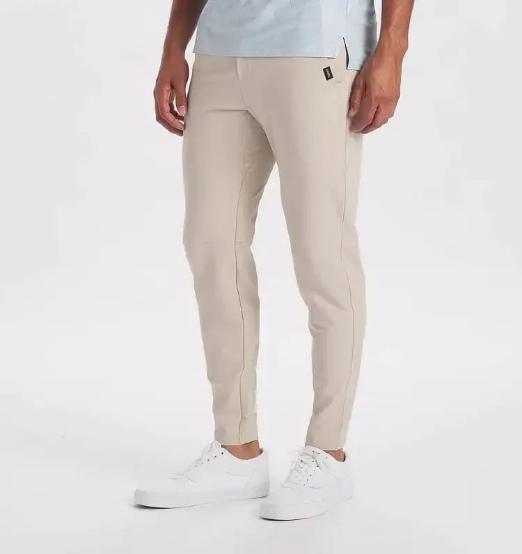 Matteo Heren Chino Jogger Slim Fit met Stretch en Trekkoord