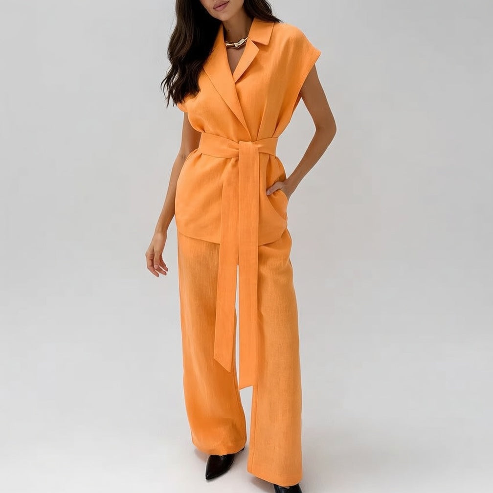 Zarelle Dames Zomerset met Mouwloze Top en Wijde Broek