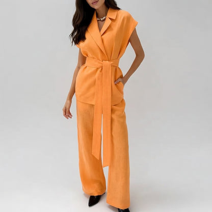 Zarelle Dames Zomerset met Mouwloze Top en Wijde Broek