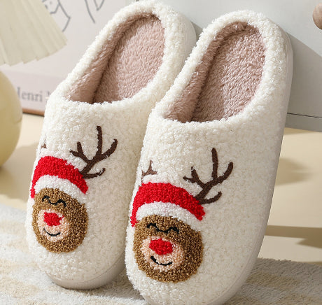 Yvette Kerstpantoffels – Warme Dames Huisslippers met Antislipzool