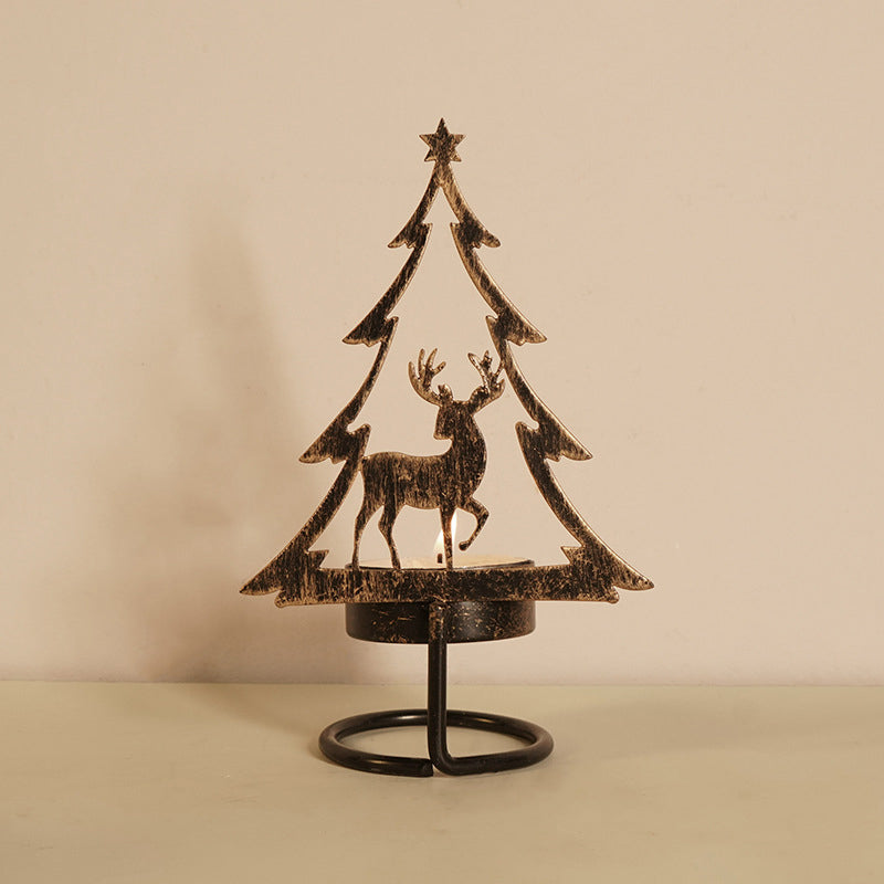 FestiveFlames - Kandelaar van ijzer in de vorm van een kerstboom