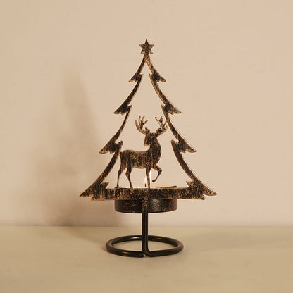 FestiveFlames - Kandelaar van ijzer in de vorm van een kerstboom