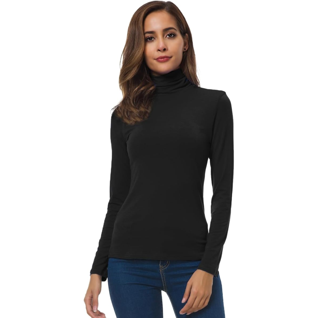 Dames Coltrui Slim Fit – Lichte Aansluitende Coltrui met Lange Mouwen