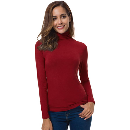 Dames Coltrui Slim Fit – Lichte Aansluitende Coltrui met Lange Mouwen