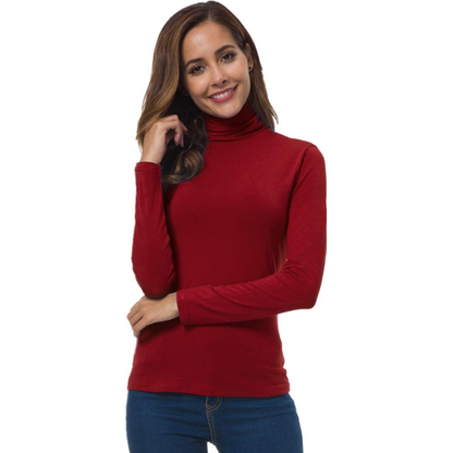 Dames Coltrui Slim Fit – Lichte Aansluitende Coltrui met Lange Mouwen
