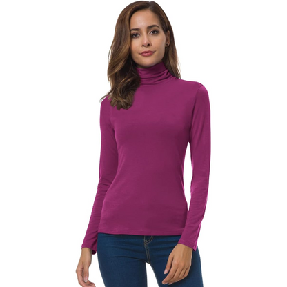 Dames Coltrui Slim Fit – Lichte Aansluitende Coltrui met Lange Mouwen