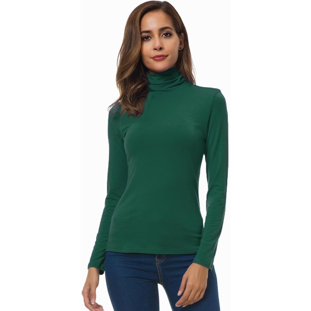 Dames Coltrui Slim Fit – Lichte Aansluitende Coltrui met Lange Mouwen