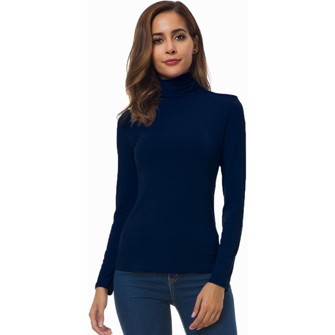 Dames Coltrui Slim Fit – Lichte Aansluitende Coltrui met Lange Mouwen