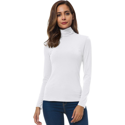 Dames Coltrui Slim Fit – Lichte Aansluitende Coltrui met Lange Mouwen