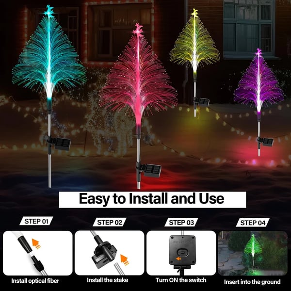 HolidayGlow - 7 kleurveranderende zonne-energie kerstboomlichten