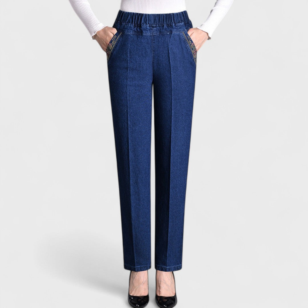 Emma | Comfortabele Stretchjeans Met Zijzakken En Elastische Taille Voor Dames