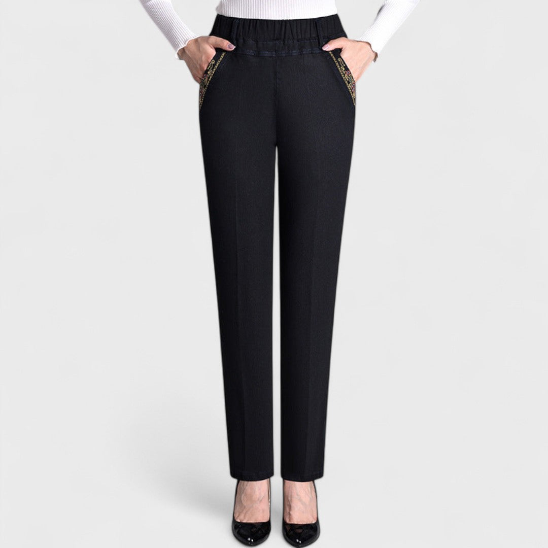 Emma | Comfortabele Stretchjeans Met Zijzakken En Elastische Taille Voor Dames
