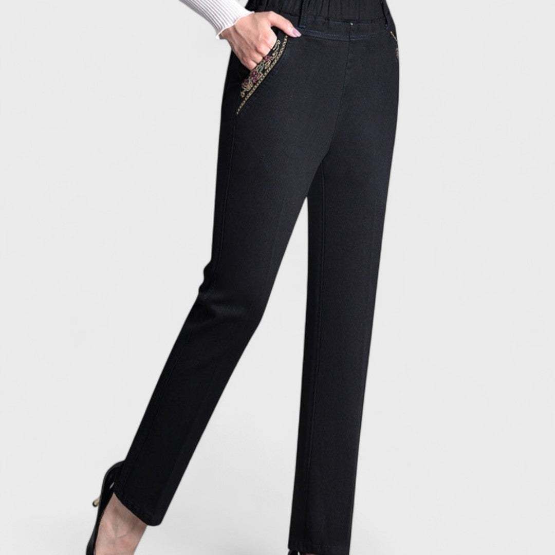 Emma | Comfortabele Stretchjeans Met Zijzakken En Elastische Taille Voor Dames