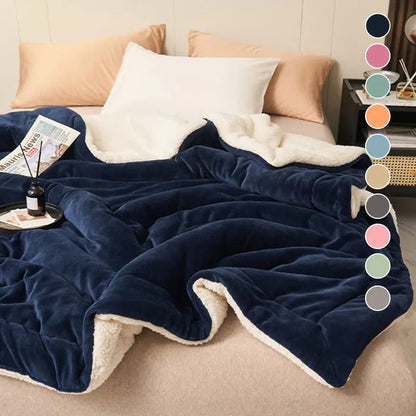 Zachte Dubbelzijdige Deken met Luxe Warme Fluffy Structuur