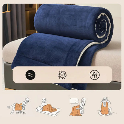 Zachte Dubbelzijdige Deken met Luxe Warme Fluffy Structuur