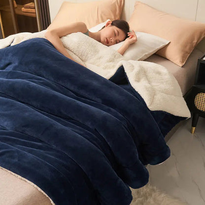 Zachte Dubbelzijdige Deken met Luxe Warme Fluffy Structuur