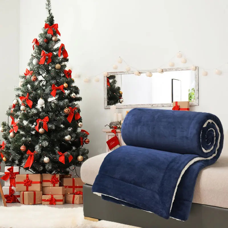 Zachte Dubbelzijdige Deken met Luxe Warme Fluffy Structuur