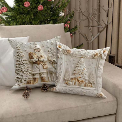 Jasmijn Kerstkussenhoezen Set van 4 – Feestelijke Kerstdecoratie